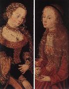 St Catherine of Alexandria and St Barbara sdg CRANACH, Lucas the Elder